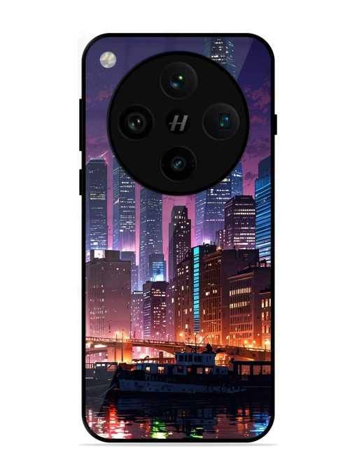 Neon Nightscape Glossy Soft Edge Case for Oppo Find X8 Pro