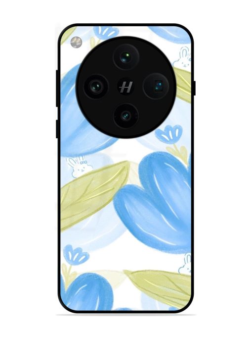 Bunny'S Blue Garden Glossy Soft Edge Case for Oppo Find X8 Pro