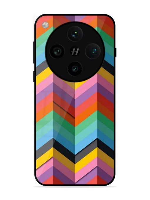 Colorful Zigzag Glossy Soft Edge Case for Oppo Find X8 Pro