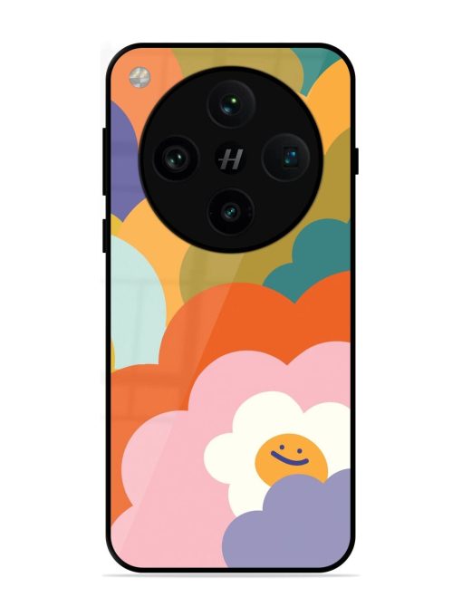 Happy Flower Power Glossy Soft Edge Case for Oppo Find X8 Pro