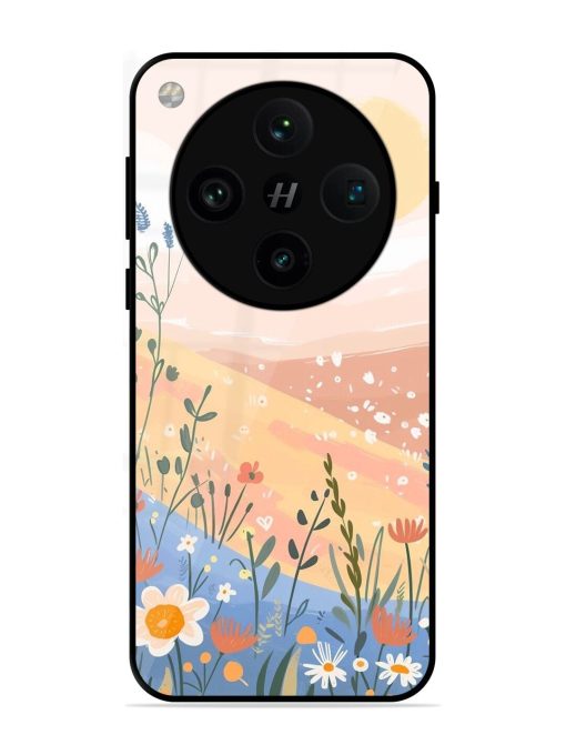 Golden Hour Blooms Glossy Soft Edge Case for Oppo Find X8 Pro