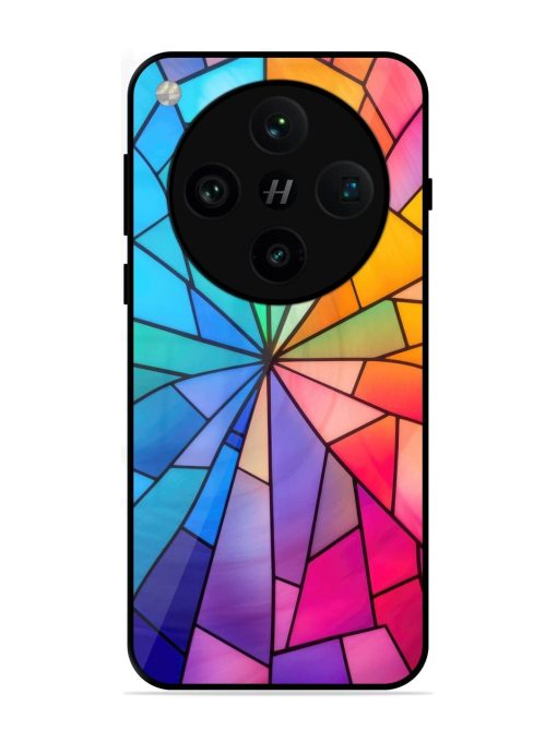 Stained Glass Kaleidoscope Of Colors Glossy Soft Edge Case for Oppo Find X8 Pro