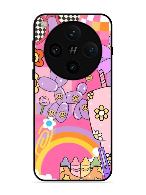 Whimsical Y2K Chaos Glossy Soft Edge Case for Oppo Find X8 Pro