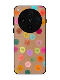 Swirly Dots On Kraft Glossy Soft Edge Case for Oppo Find X8 Pro