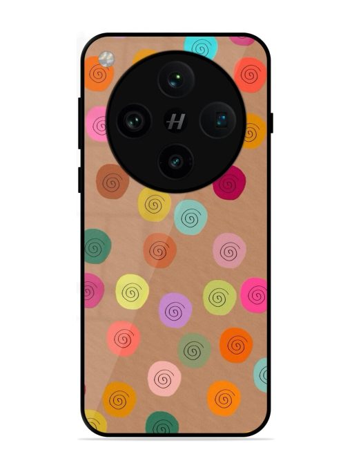 Swirly Dots On Kraft Glossy Soft Edge Case for Oppo Find X8 Pro