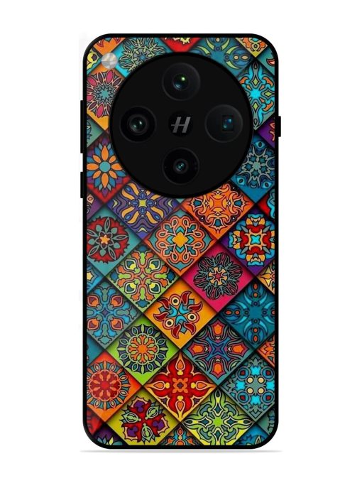 Patchwork Mandala Mosaic Glossy Soft Edge Case for Oppo Find X8 Pro