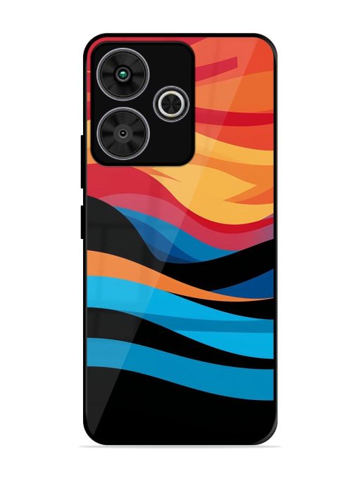 Blazing Currents Glossy Soft Edge Case for Poco M6 Plus (5G)