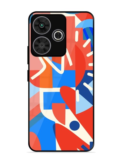 Abstract Harmony Glossy Soft Edge Case for Poco M6 Plus (5G)