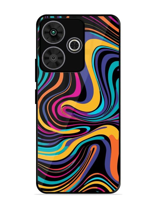 Psychedelic Swirl Glossy Soft Edge Case for Poco M6 Plus (5G)