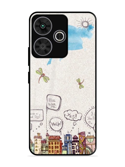 Doodle City Glossy Soft Edge Case for Poco M6 Plus (5G)