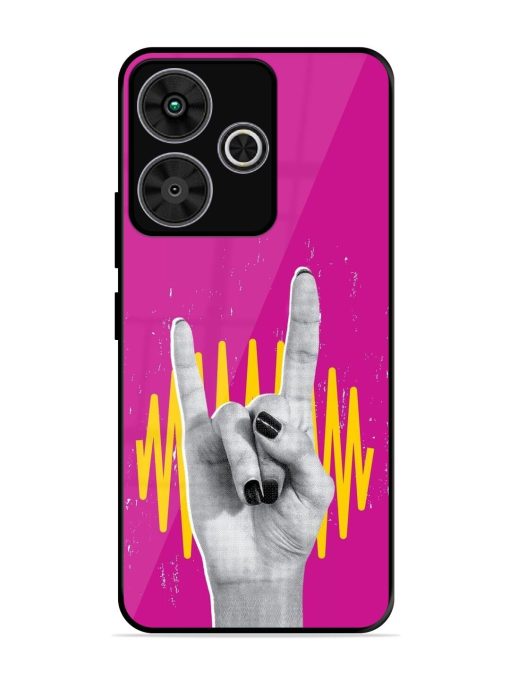 Rock Hand Glossy Soft Edge Case for Poco M6 Plus (5G)