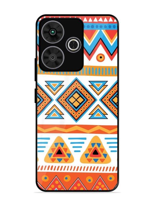 Vibrant Tribal Pattern Glossy Soft Edge Case for Poco M6 Plus (5G)