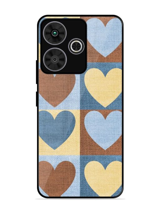 Hearts On Canvas Glossy Soft Edge Case for Poco M6 Plus (5G)