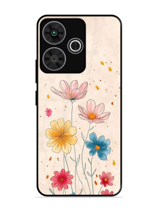 Delicate Bloom Glossy Soft Edge Case for Poco M6 Plus (5G)