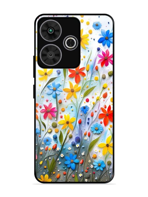 Vibrant Floral Glossy Soft Edge Case for Poco M6 Plus (5G)