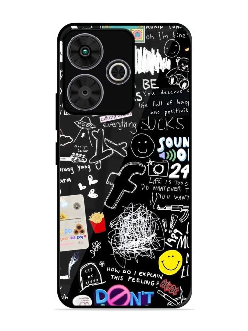 Doodle Diary Glossy Soft Edge Case for Poco M6 Plus (5G)