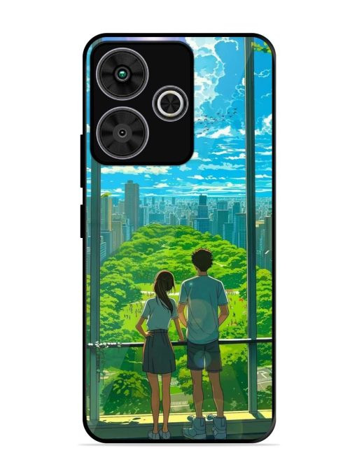 Cyberpunk Dreamscape Glossy Soft Edge Case for Poco M6 Plus (5G)