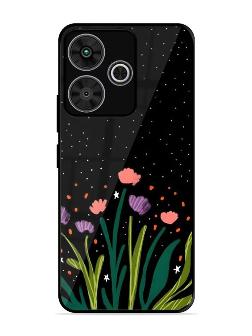 Midnight Bloom Glossy Soft Edge Case for Poco M6 Plus (5G)