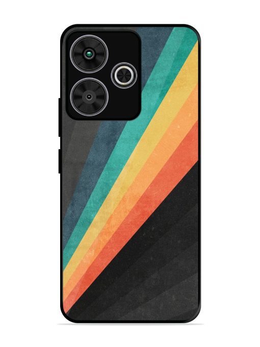 Retro Spectrum Glossy Soft Edge Case for Poco M6 Plus (5G)