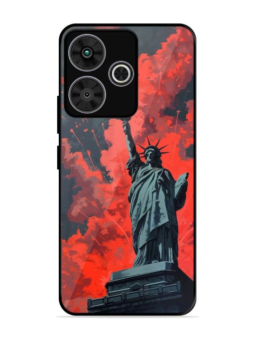 Lady Liberty'S Firework Finale Glossy Soft Edge Case for Poco M6 Plus (5G)