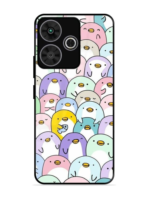 Penguin Party Glossy Soft Edge Case for Poco M6 Plus (5G)