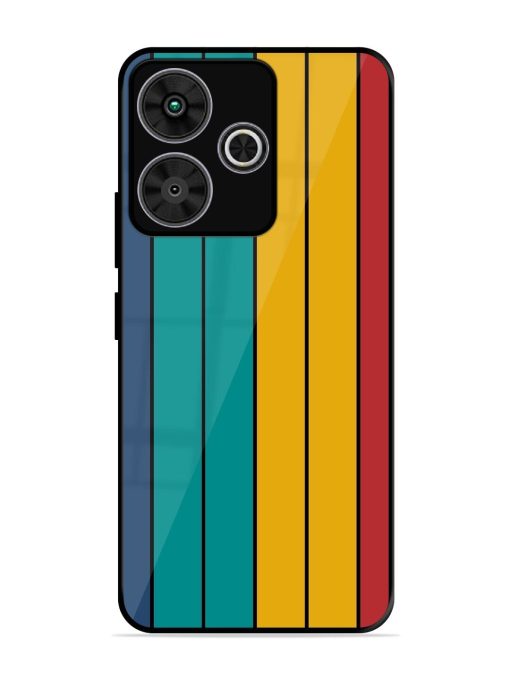 Retro Stripes Glossy Soft Edge Case for Poco M6 Plus (5G)