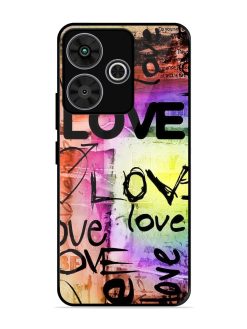 Love Graffiti Glossy Soft Edge Case for Poco M6 Plus (5G)
