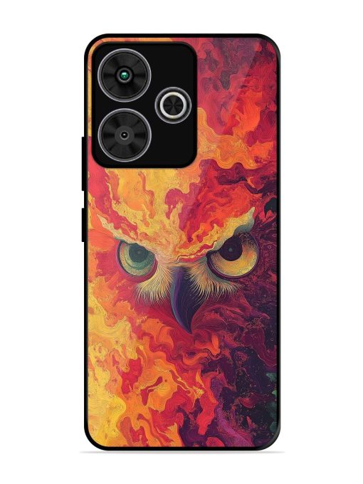 Fiery Owl Glossy Soft Edge Case for Poco M6 Plus (5G)