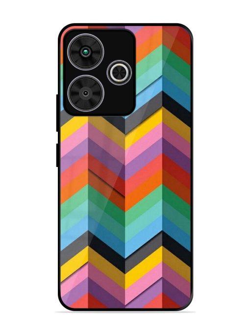 Colorful Zigzag Glossy Soft Edge Case for Poco M6 Plus (5G)