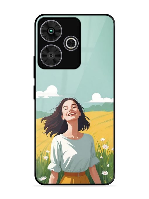 Girl Graffiti Glossy Soft Edge Case for Poco M6 Plus (5G)