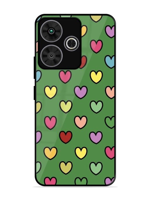 Rainbow Heart Parade Glossy Soft Edge Case for Poco M6 Plus (5G)