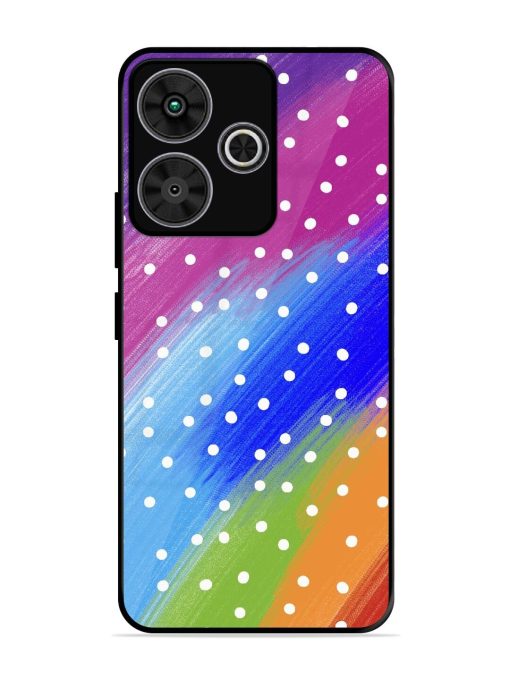 Rainbow Polka Dot Dream Glossy Soft Edge Case for Poco M6 Plus (5G)