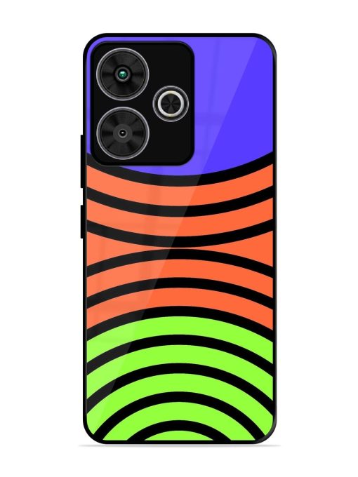 Psychedelic Stripe Symphony Glossy Soft Edge Case for Poco M6 Plus (5G)