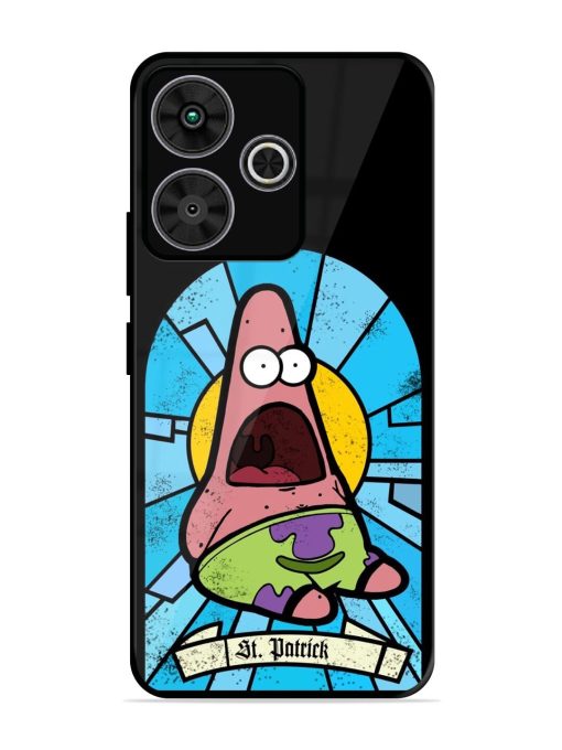 St. Patrick'S Day Stained Glass Patrick Star Glossy Soft Edge Case for Poco M6 Plus (5G)