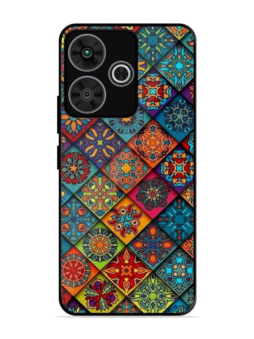 Patchwork Mandala Mosaic Glossy Soft Edge Case for Poco M6 Plus (5G)