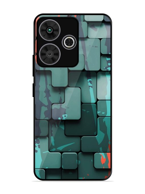 Abstract Geometric Mosaic Glossy Soft Edge Case for Poco M6 Plus (5G)