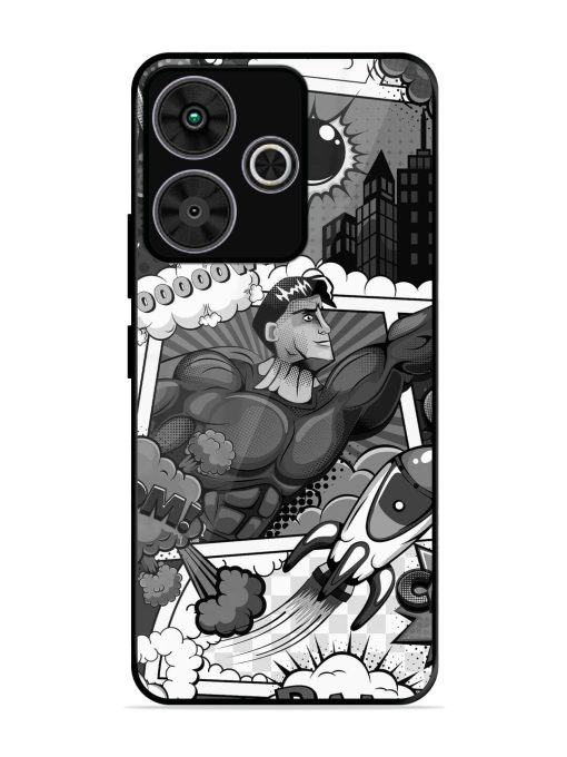 Comic Book Chaos Glossy Soft Edge Case for Poco M6 Plus (5G)