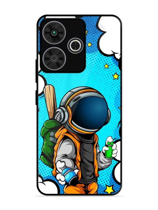 Space Graffiti Artist Glossy Soft Edge Case for Poco M6 Plus (5G)