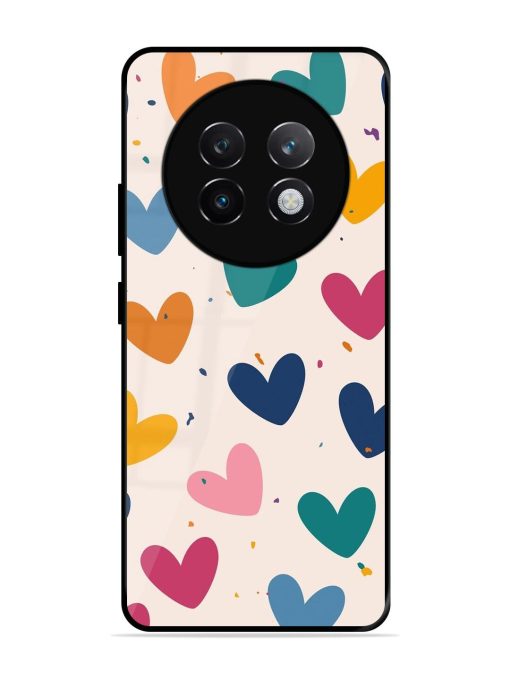 Rainbow Hearts Glossy Soft Edge Case for Realme 13 Plus (5G)