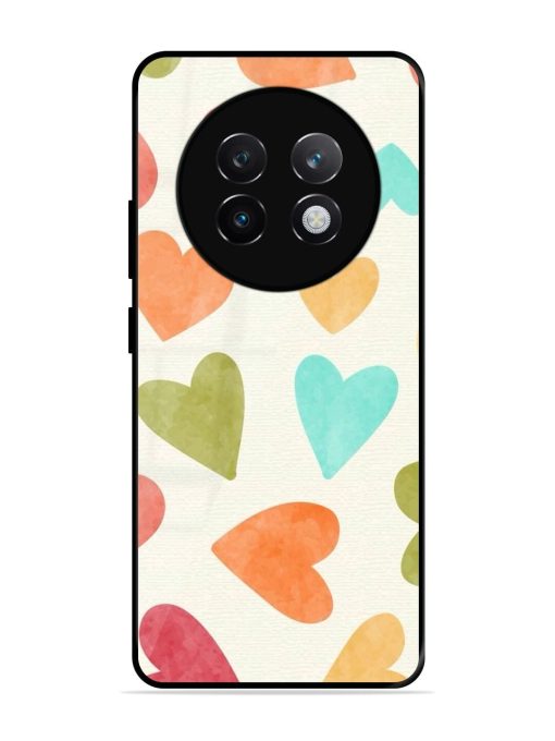 Watercolor Hearts Glossy Soft Edge Case for Realme 13 Plus (5G)