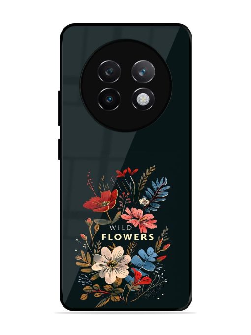 Dark Floral Glossy Soft Edge Case for Realme 13 Plus (5G)