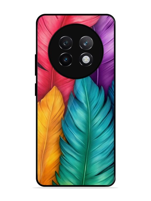 Rainbow Feathers Glossy Soft Edge Case for Realme 13 Plus (5G)