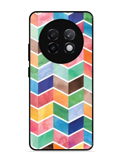 Watercolor Chevron Whimsy Glossy Soft Edge Case for Realme 13 Plus (5G)