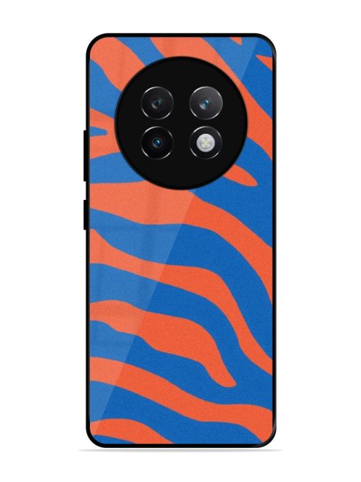 Zebra Stripes In Blue And Orange Glossy Soft Edge Case for Realme 13 Plus (5G)