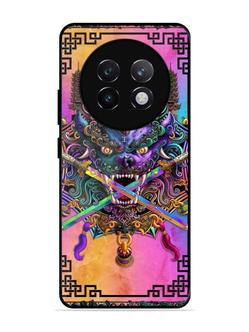 Psychedelic Fu Dog Tapestry Glossy Soft Edge Case for Realme 13 Plus (5G)