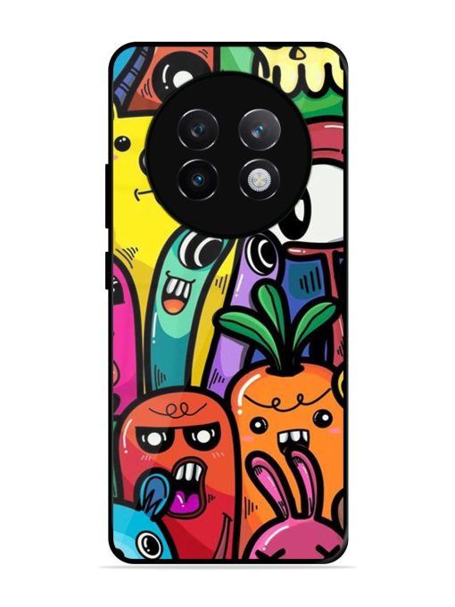 Whimsical Doodle Chaos Glossy Soft Edge Case for Realme 13 Plus (5G)