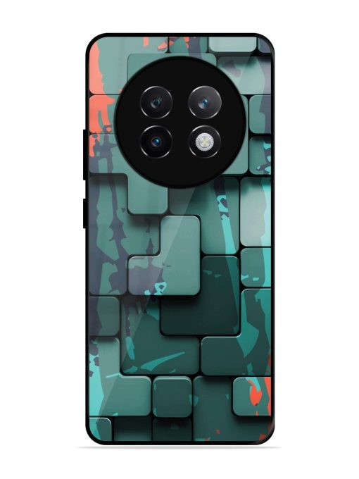 Abstract Geometric Mosaic Glossy Soft Edge Case for Realme 13 Plus (5G)