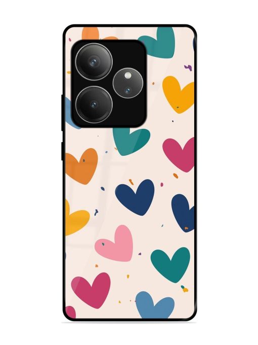 Rainbow Hearts Glossy Soft Edge Case for Realme Gt 6