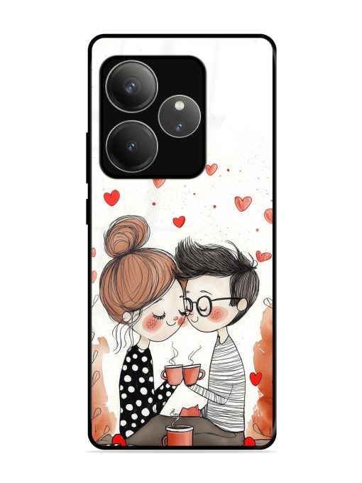 Couple Seating With Coffee Glossy Soft Edge Case for Realme Gt 6