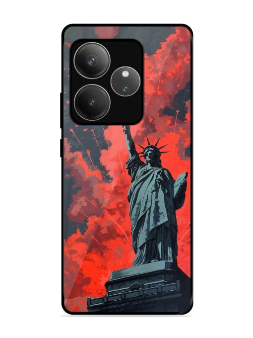 Lady Liberty'S Firework Finale Glossy Soft Edge Case for Realme Gt 6
